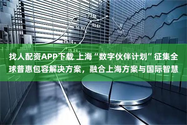 找人配资APP下载 上海“数字伙伴计划”征集全球普惠包容解决方案，融合上海方案与国际智慧